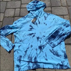 Custom hand dyed tie dye polo Ralph Lauren hoodie